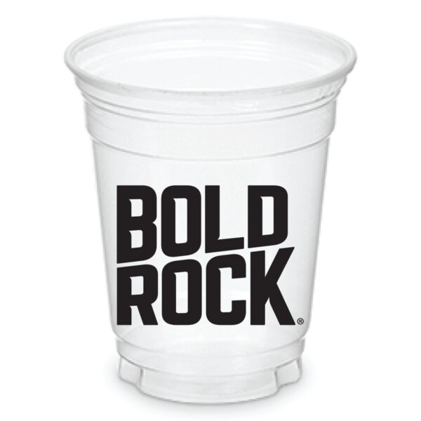 Bold Rock Logo 1C 12/14oz Clear Recyclable Plastic Cups