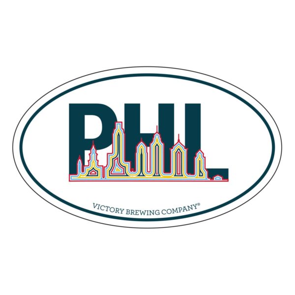 Victory Brewing PHL Skyline Sticker 5x3