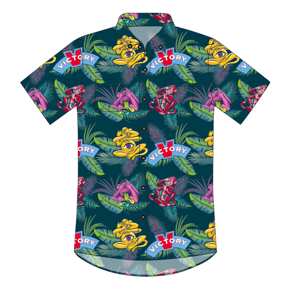 Victory-Brewing-Custom-Print-Button-Down-Short-Sleeve-Shirt