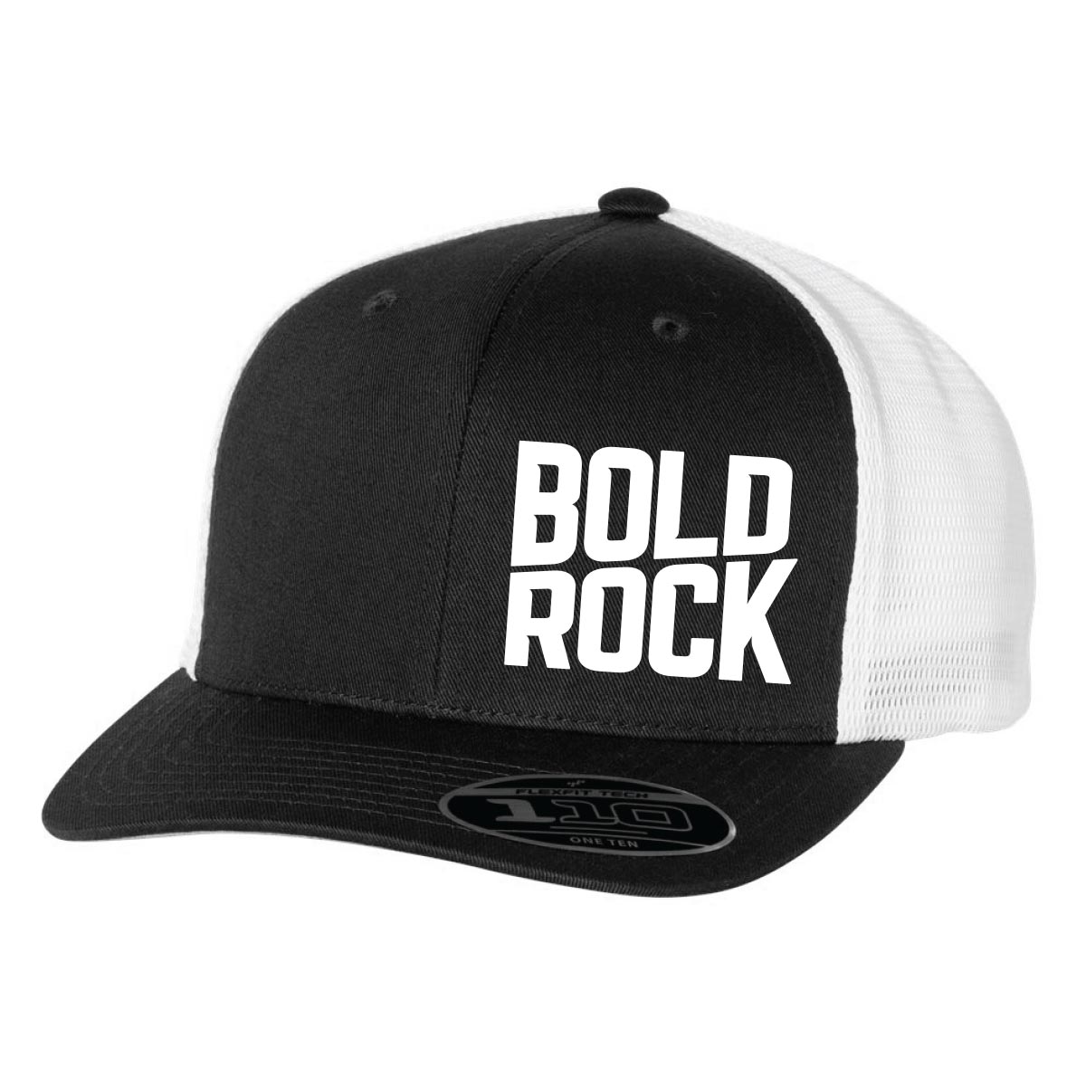 Bold-Rock-Stack-Logo-Hat-Flexfit-BlackWhite