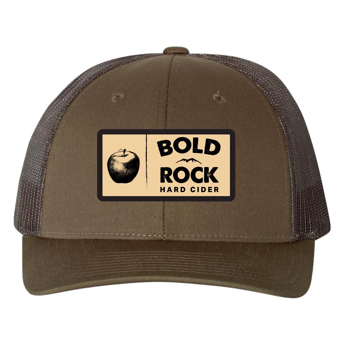 Bold-Rock-Apple-Logo-Hat-Richardson-Chocolate-ChipGrey